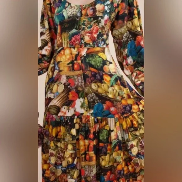 Samantha Pleet banquet dress in harvest print - Picture 5 of 13